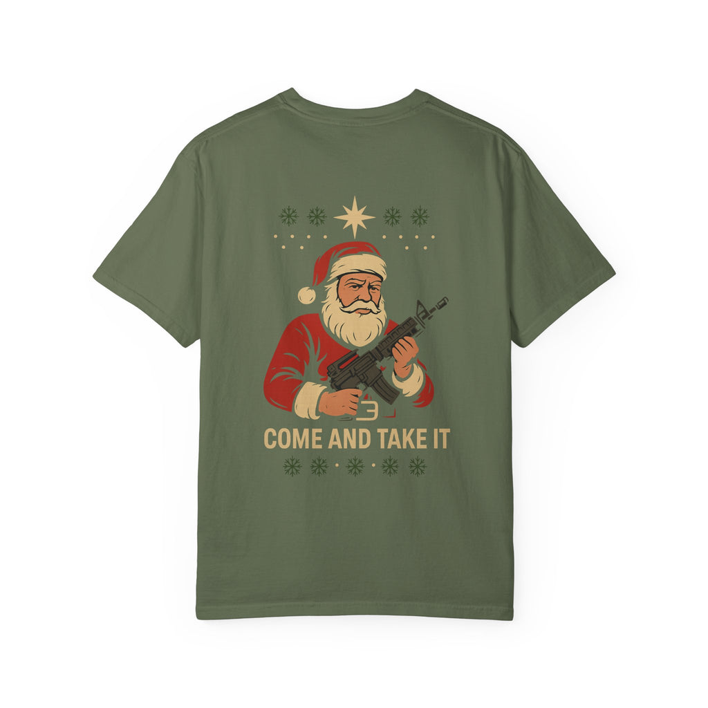 Come And Take It Santa T-Shirt — Christmas Patriotic Novelty Tee