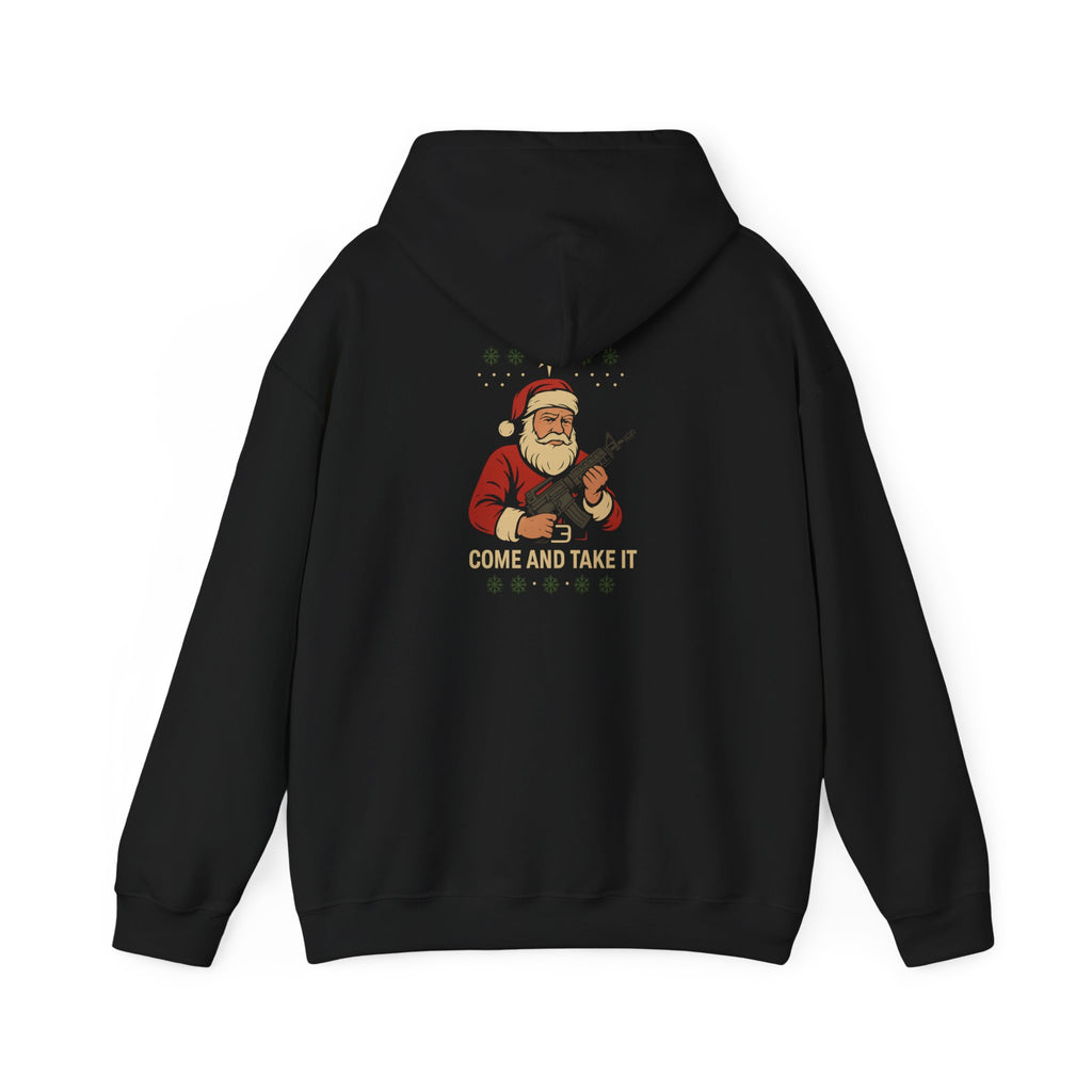 Fieldcraft 'Come and Take It' Santa Hoodie – Funny Holiday Tactical Christmas Sweatshirt