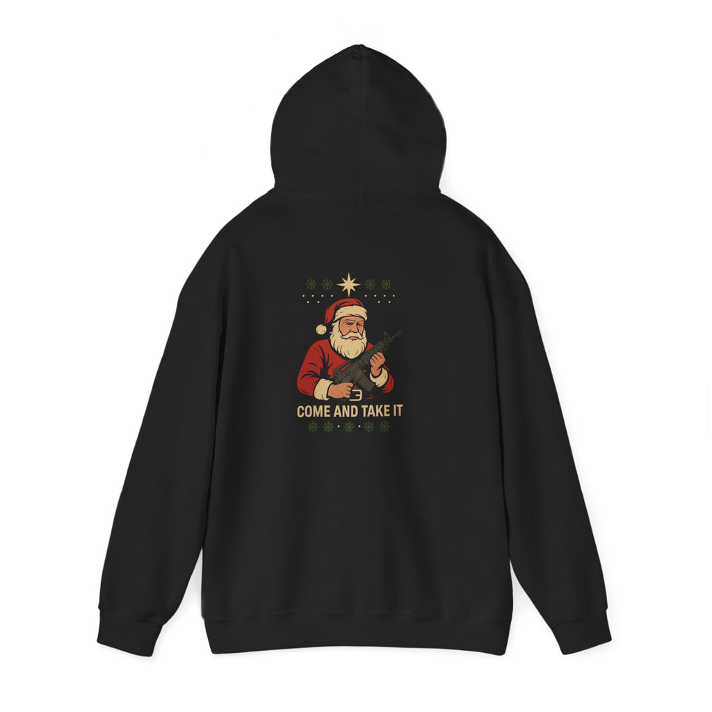 Fieldcraft 'Come and Take It' Santa Hoodie – Funny Holiday Tactical Christmas Sweatshirt