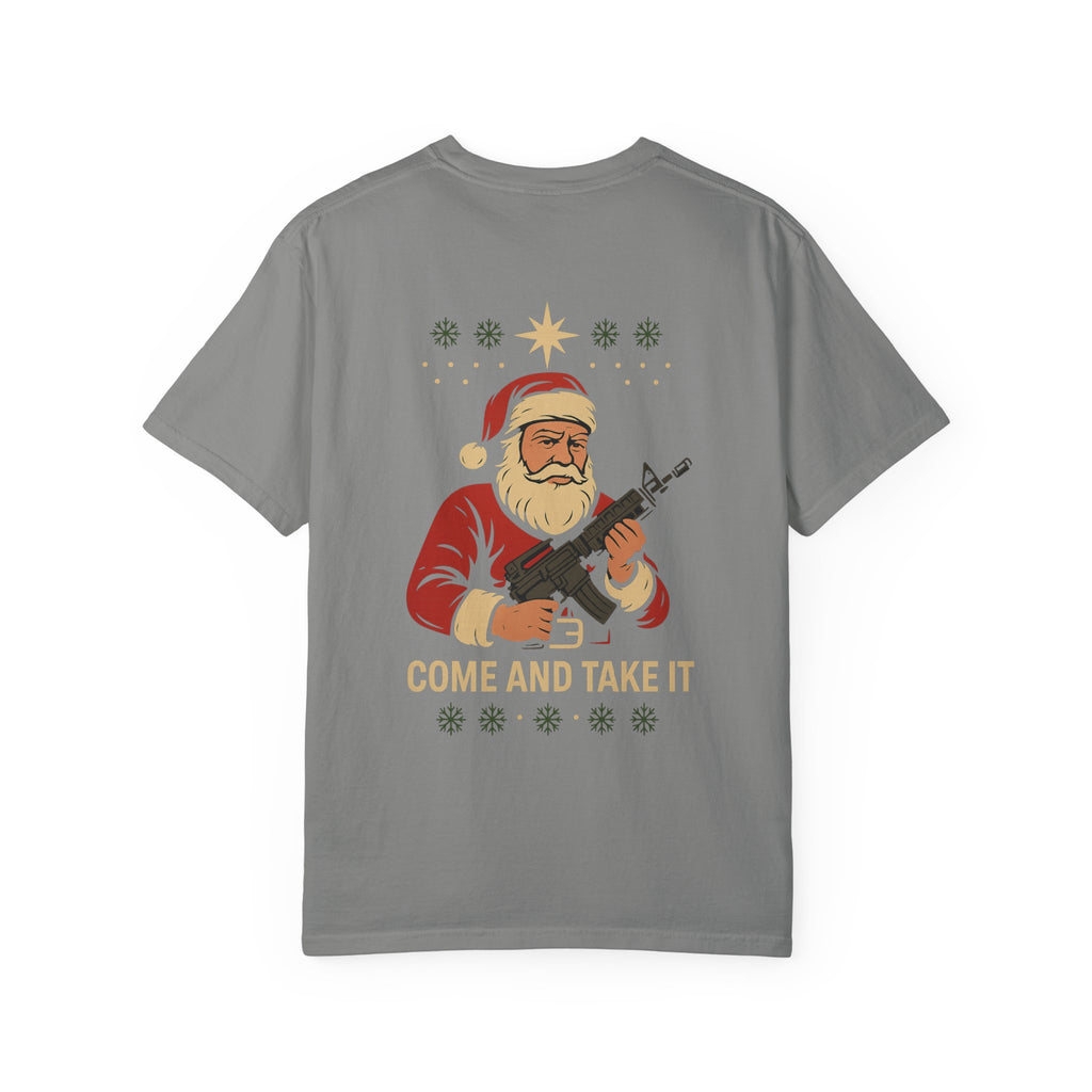 Come And Take It Santa T-Shirt — Christmas Patriotic Novelty Tee